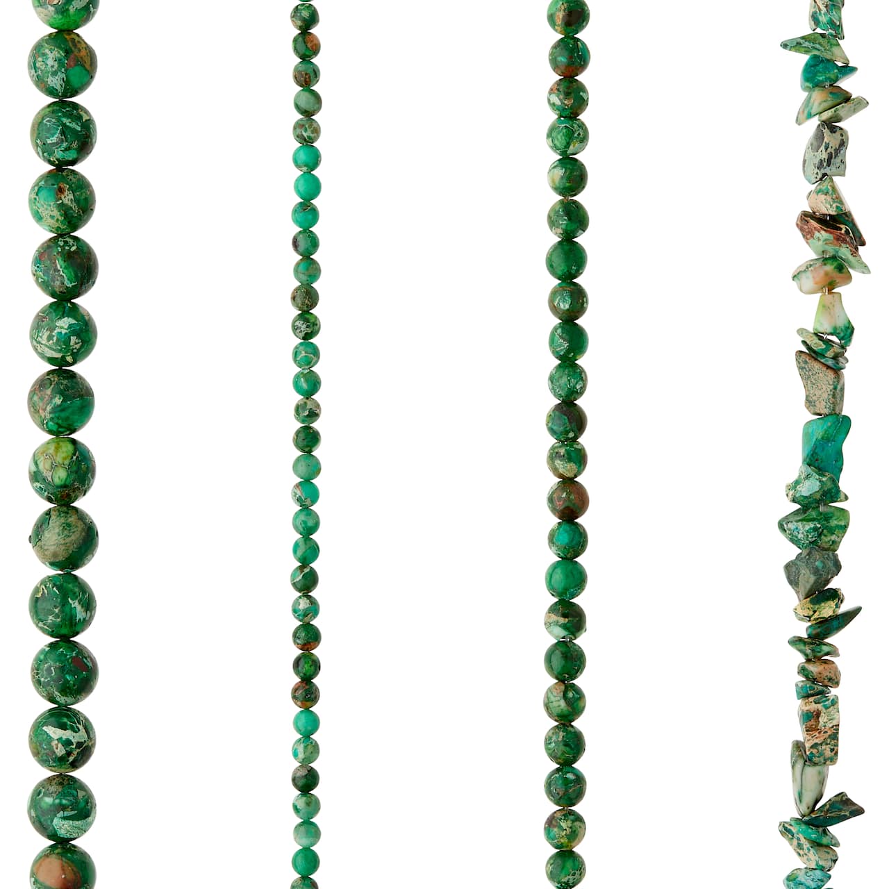Green Jasper Stone Mix Beads by Bead Landing™